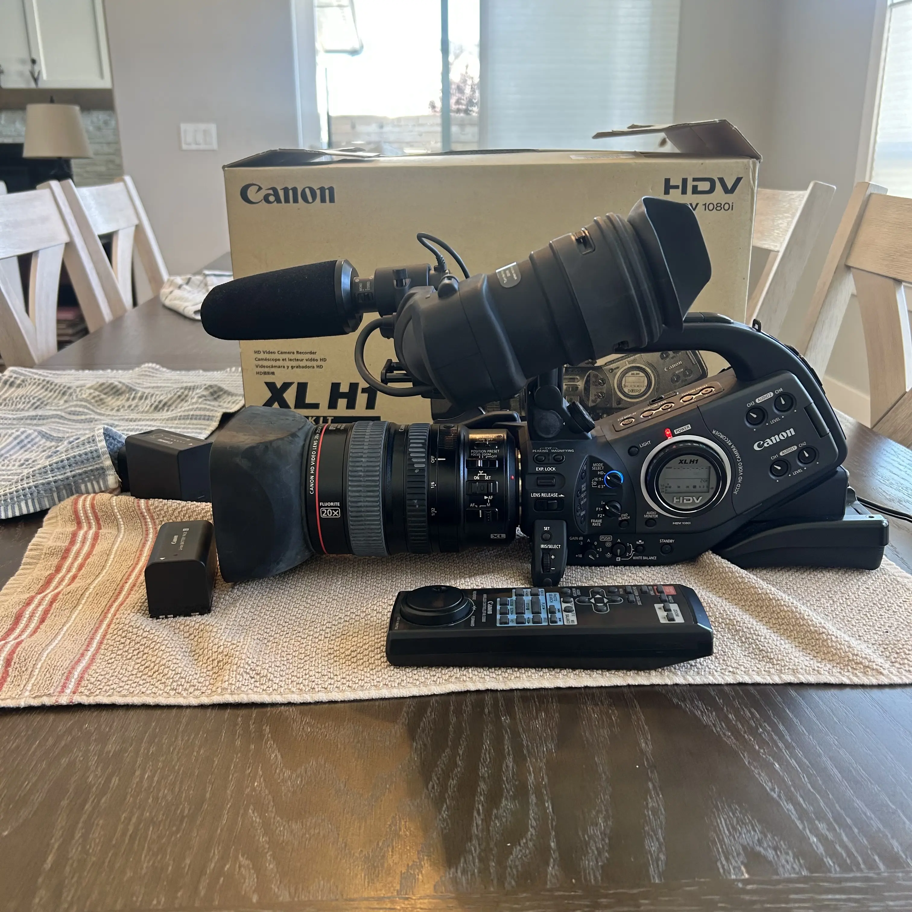 Canon XLH1 HDV Camera with Remote Control and Accessories