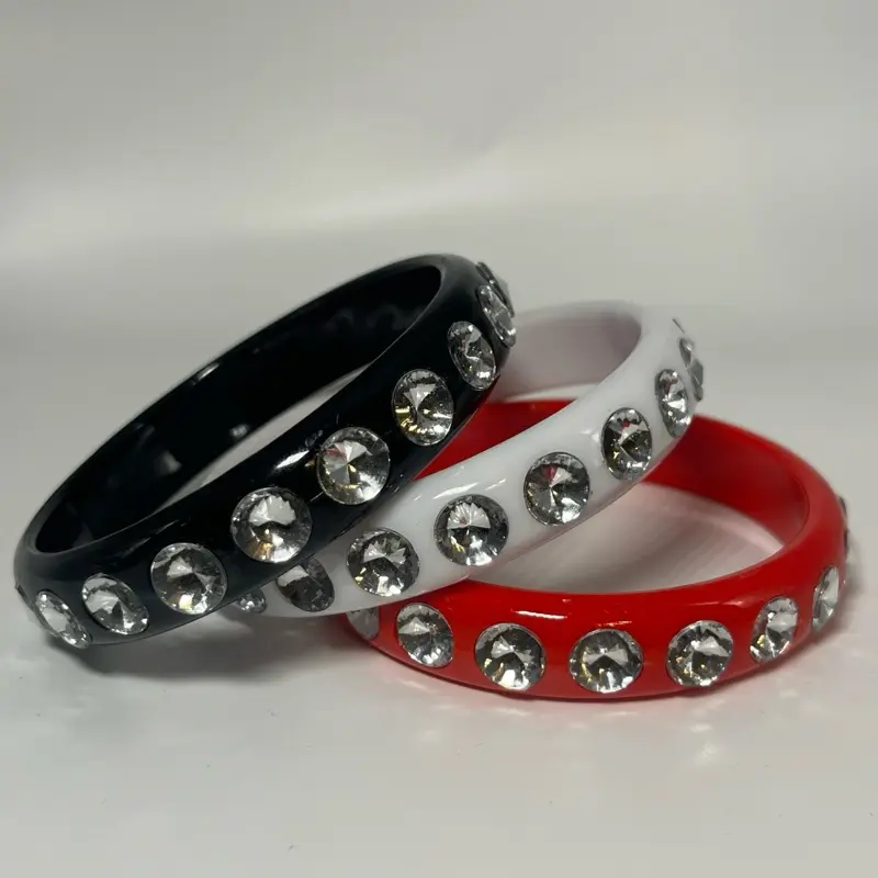 Y2K Bangles | 2000s Vintage | Early 2000s Jewelry | 3 piece set | Plus Size Friendly | versatile
