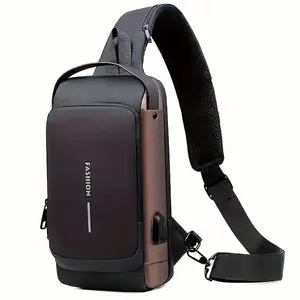 Maxoner Plain Adjustable Strap Backpack - Multi-Compartment, Password Lock, Waterproof, Belt Bag, Adjustable Waistband Bag, Side Pouch, Local Delivery Ideal for Daily Commute (No Charging Cable, USB Port Not Included)