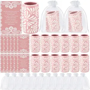 Party Favors Mexican Tequila Shot Glasses Mexican Pottery Gift Mugs for Tequila Lovers Birthday Baby Shower Party Supplies(Pink,12 Set)