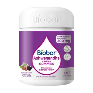 Biobor Ashwagandha KSM-66 Gummies,Vitamin D3,Immune, Vitamin, and Overall Healthcare - 60 Edible Gummies
