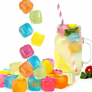 Reusable Plastic Ice Cube, 24pcs/set Washable Freezable Ice Blocks Ice Molds for Whiskey, Cocktails, Wine, Coffee, Bar Parties, Home Bar Accessories & Holiday Celebrations for Home Kitchen Dining Room Picnic