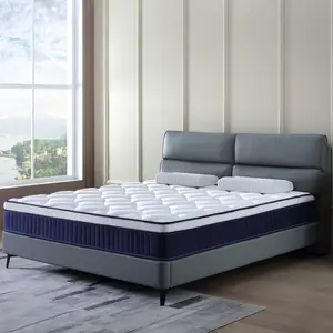Twin Mattress 10 Inch Full/Queen/King/Twin XL Size Mattresses Hybrid Innerspring Mattress in a Box With Certipur-US Certified Foam Spring Mattress with Motion Isolation & Pressure Relief, Medium Firm, White+Blue