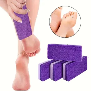 CheeChee 8pcs Foot Cleaning Sponge, Pumice Stone for Feet, Hard Skin Callus Remover & Scrubber Tools, Bathroom Shower Supplies, Personal Use Manicure Nail Cutics Nail Art Purple Set Gift Cleansing Cleanser