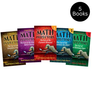 The Math Inspectors Books 1-5 – Kids Mystery Math Chapter Book Set, Christmas, 5-Pack