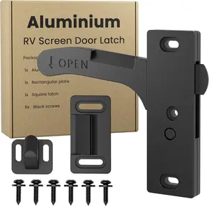 RV Screen Door Latch Left Handle Replacement Kit for Travel Trailer, Camper, Motorhome- RV Accessories for Inside
