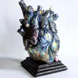 Anatomical Heart Sculpture | "a mermaid's heart" | Ethereal Fantasy Art Decor Epoxy