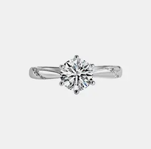 【F6】early bird  0.5CT Classical Synthetic Moissanite Ring– Timeless and Elegant Choice for Engagement, Wedding, or Anniversary Gift