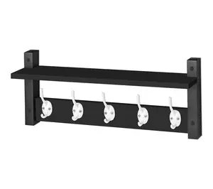 Sorbus Coat Hooks Wall Mount with Shelf - 24 Inch Coat Rack