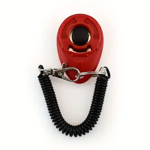 Pet Trainer Oval Recorder Clicker Recorder Dog Trainer Recorder Toy Black Long Bracelet Button