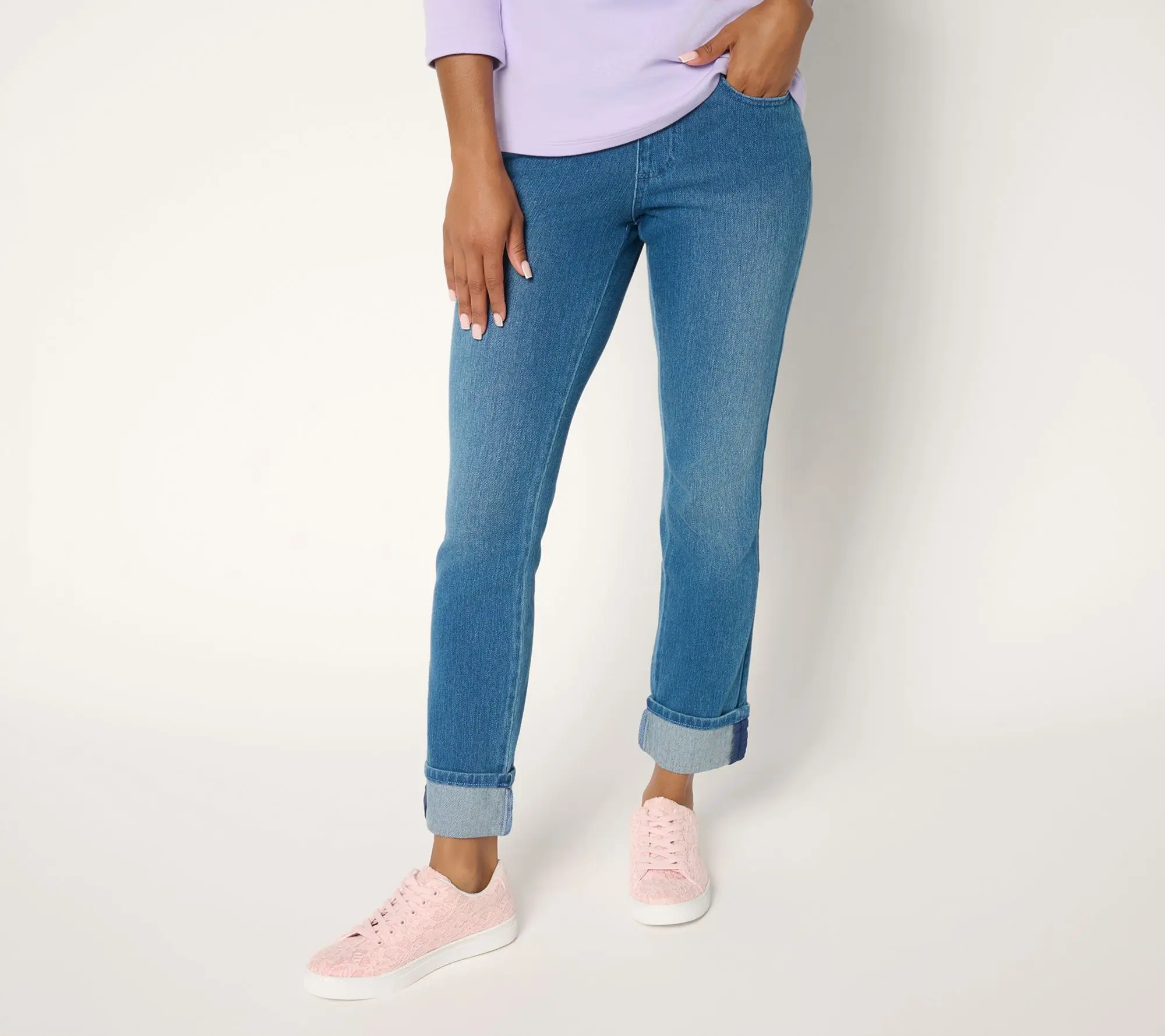 Belle by Kim Gravel Tall Flexibelle Game Day Cuffed Jean