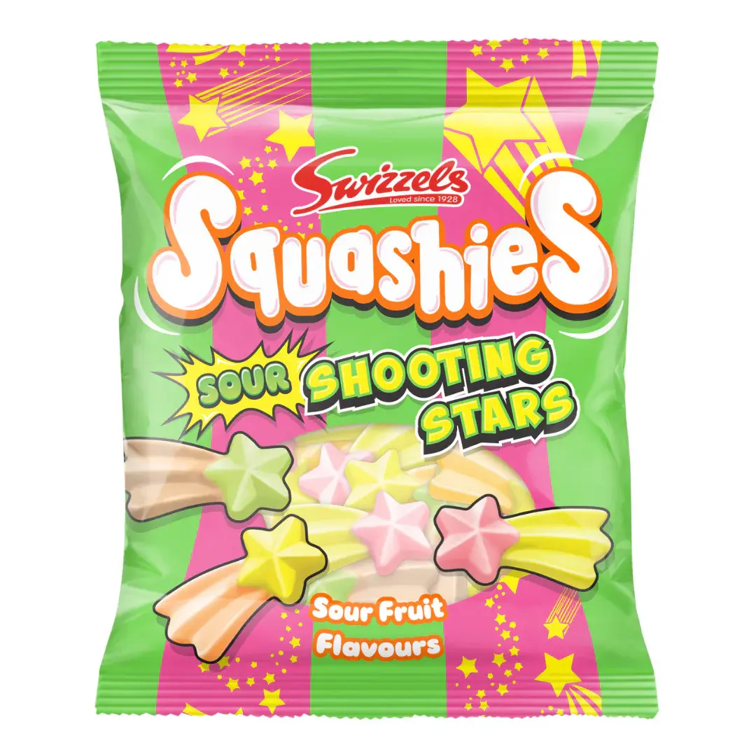 Squashies Drumstick - Sour Shooting Stars Squashies - 120g Each Squashies Drumstick - Sour Shooting Stars Squashies - 120g Each