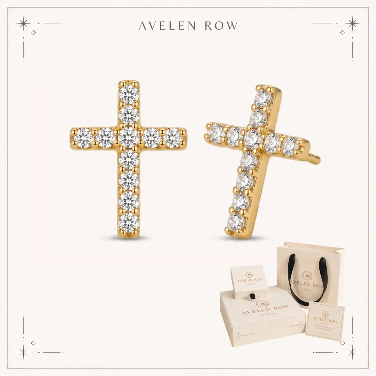 Tiny Cross Flat Back Earrings, Dainty Christian Jewelry Gift for Women and Teens
