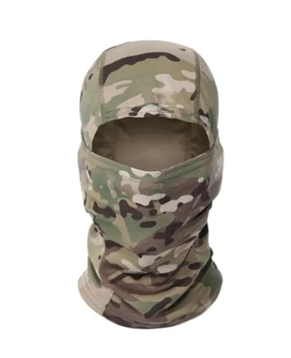 Material: High quality nylon, soft, breathable, comfortable.  The material stretches very well and has pores in the material.  Weight: 0.40G. Light weight, easy to carry for your pocket, tactical backpack, hunting bag, etc.