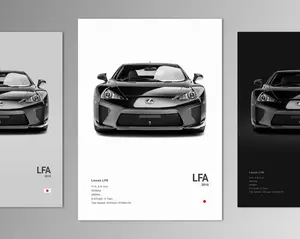 Lexus LFA Poster Print | Wall Art | Car Photography | Poster Unframed