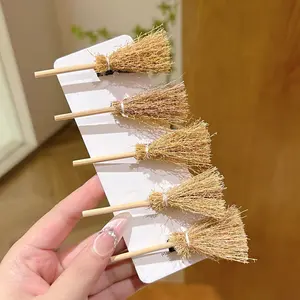 Funny and creative simulated broom duckbill hair clip for girls, cute side bangs hair clip