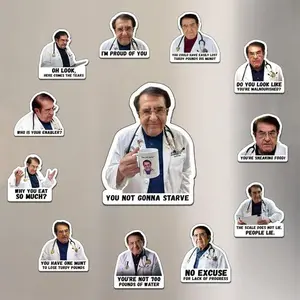 Doctor Phrase Pattern Magnet, 12pcs/set Funny Fridge Magnet, Adults Inspirational Refrigerator Magnet for Diet Control