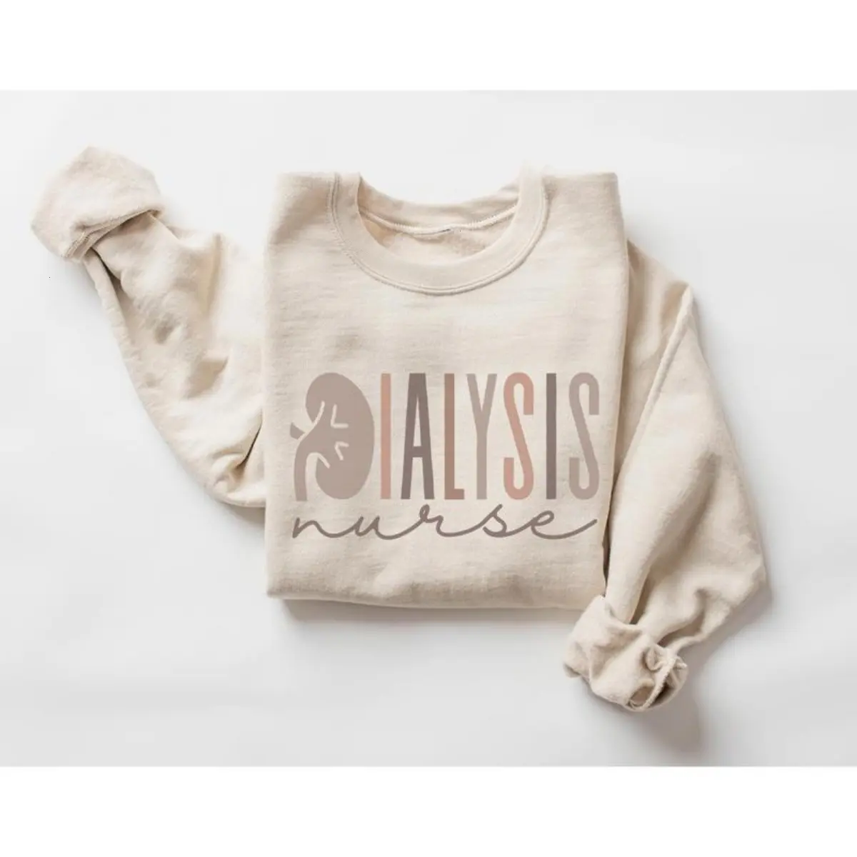Dialysis Nurse T-Shirt / Sweatshirt, Nephrology Nurse Shirt, Cotton Crewneck, Womenswear Fit