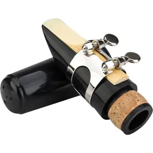Clarinet Mouthpiece Kit with Ligature, reed and Plastic Cap,Black