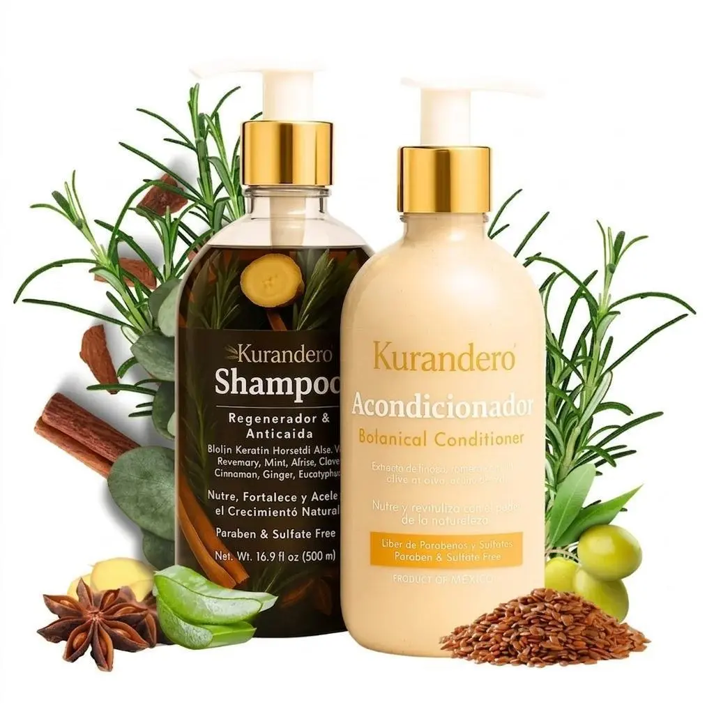 Herbalista Viral Herbal Hair Care Bundle – Shampoo & Conditioner Set 500ml (16.9 fl oz) Each – With Real Botanicals – Strengthens, Nourishes & Smooths – 100% Natural & Handcrafted