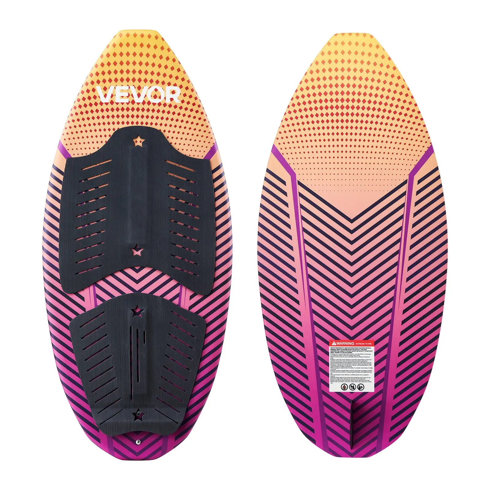 【Summerfinds】VEVOR 45-Inch Wakesurf Board, Wake Surfing Board with EPS Foam Core &  EVA Non-Slip Pad, UV-Resistant Wakesurfing Boards for Youth Up to 110 lbs