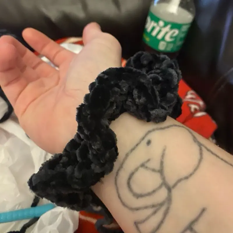 Scrunchies - Black Crochet Scrunchies for Wrangling and Wrapping
