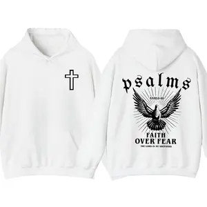 Faith Over Fear Hoodie, Christian Graphic Pullover, Jesus Hoodie for Men and Women, Religious Streetwear Top, Faith Based Apparel Gift