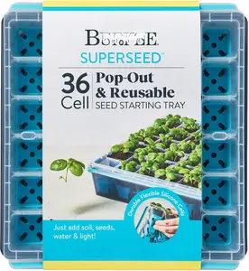 SuperSeed Seed Starting Tray | 36 Cell Reusable Seed Starter Tray | for Starting Vegetable, Flower & Herb Seeds | Indoor Grow Kit for Plant Seedlings | for Germination Success