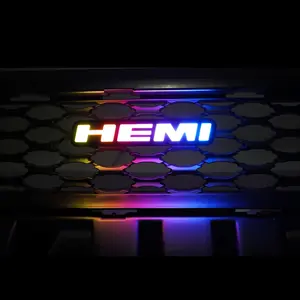 Hemi RGB Flow Series LED Grille Emblem Badge Bluetooth-Controlled For Dodge Charger/Challenger/Durango/Magnum/Chrysler 300