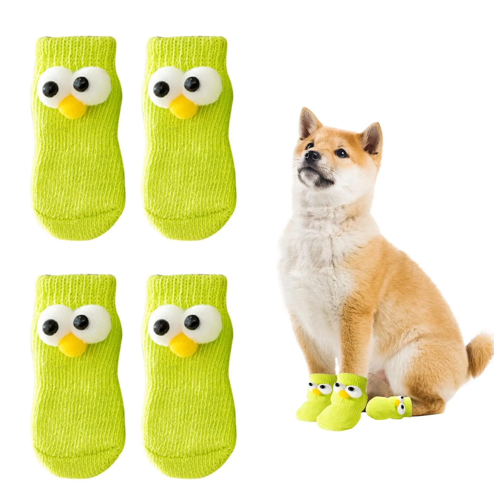 Anti-Slip Dog Puppy Socks for Hardwood Floors, Prevents Licking Paws, Paw Protectors Booties, Non-Slip Dog Shoes for Small Medium Large Dogs