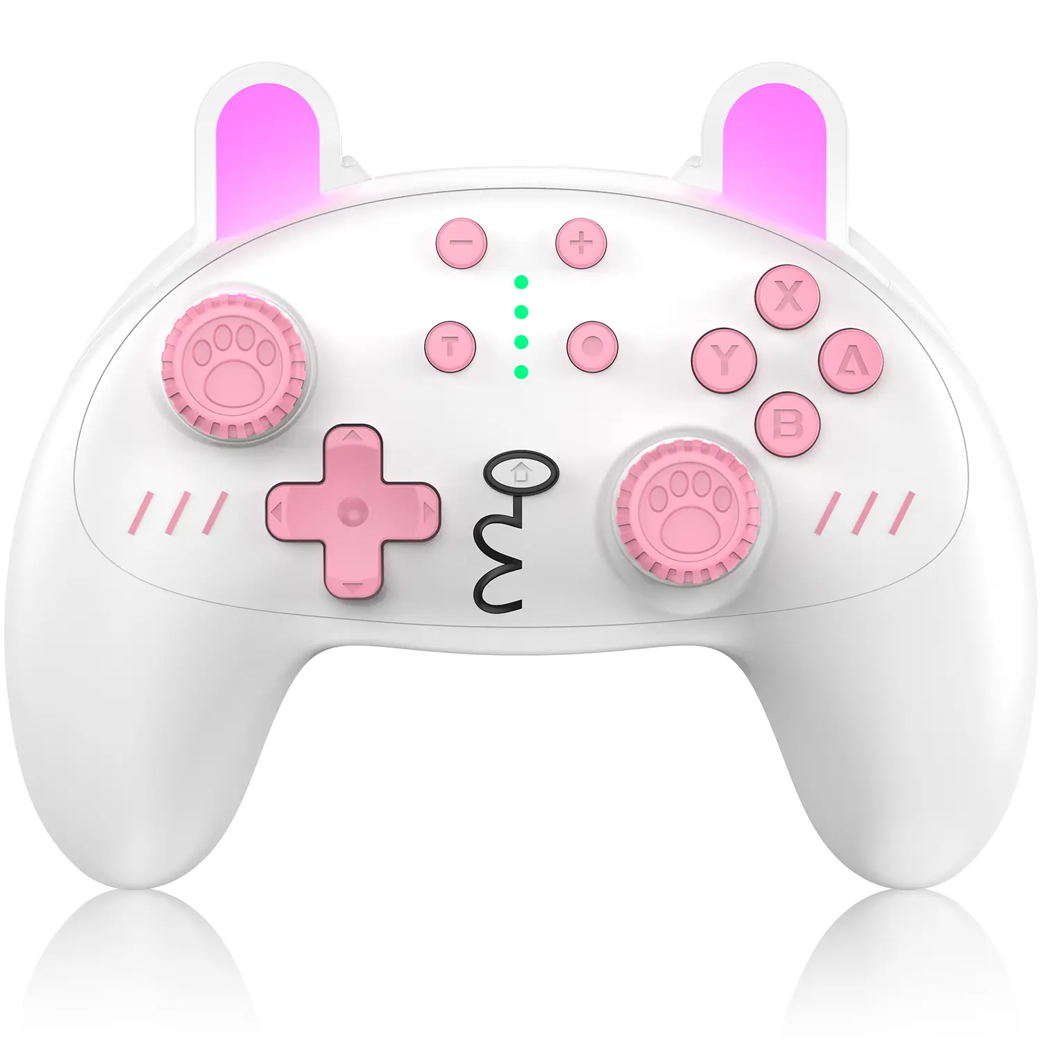 Cute Bunny Switch Controller – Wireless Switch Controller, Turbo Function, Customizable Buttons, Compatible with Switch OLED, Switch Lite, and PC Accessories  Console Grip