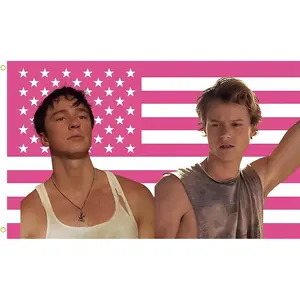 Official JJ Jacob Elordi Drew  Tapestry Rafe Pink OuterBanks America Funny Cameron MaybankStarkey Flag poster  for College Dorm Room Bedroom Outdoor Parties Decor