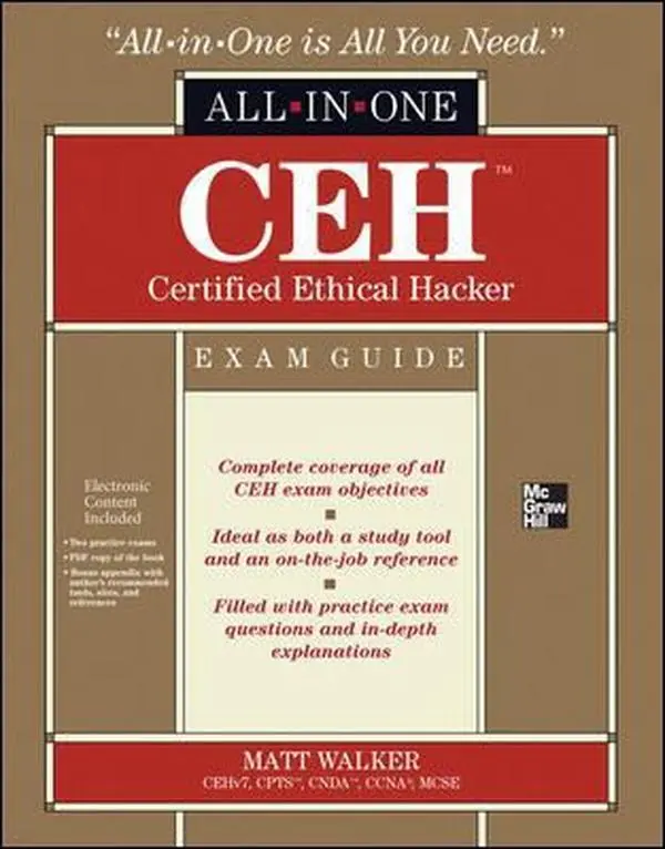 USED Book - CEH Certified Ethical Hacker All-in-One Exam Guide by Matt Walker (Hardcover) - english