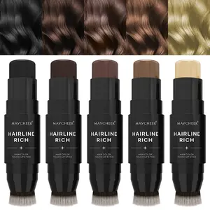 Hair Hairline Reissue Cream - Waterproof Concealer for All Skin Tones, Designed for White Hair Roots and Thinning Hair Designed for a natural look with brush head