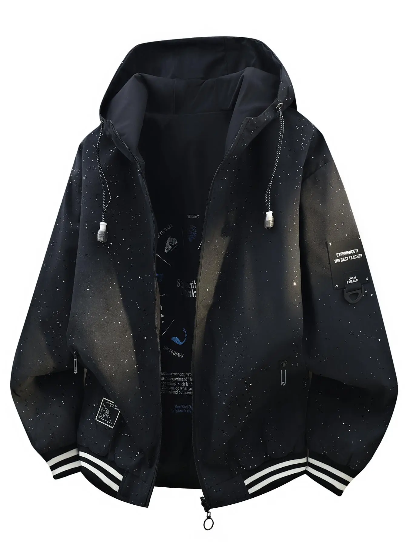 Men's Reversible Jacket Spring/Fall American Style Trendy Casual Hooded Coat