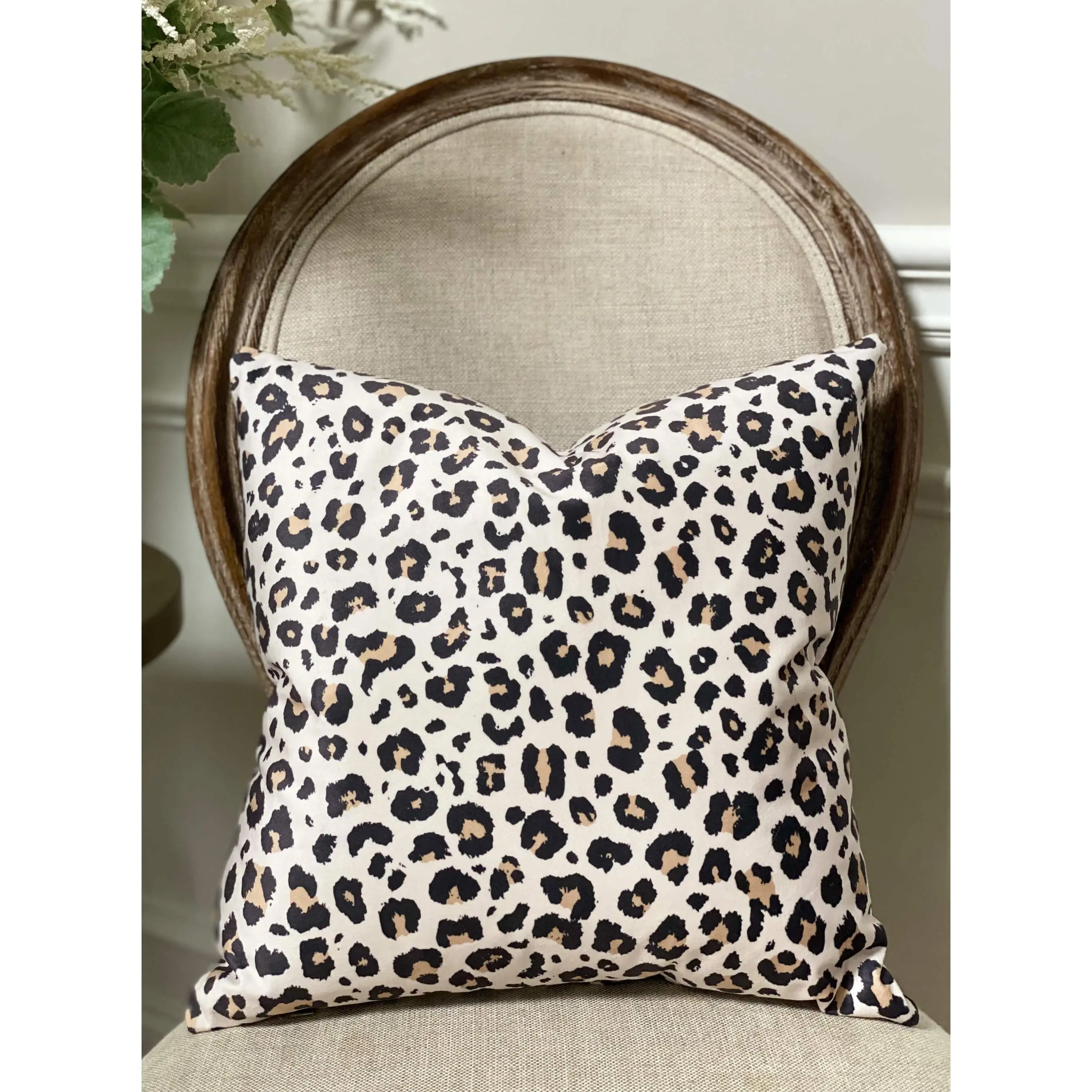 Leopard Print Couch Cushions - 16" Throw Pillow With Heart Zipper
