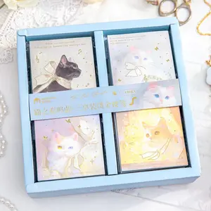 240 pieces of three enjoy pack sticky notes cat theme cute style DIY notebook decoration material sticky note paper