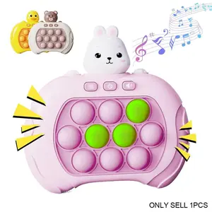 Cartoon Animal Push Button Game Machine, Four Modes Stress Relief Toy, Sound Light Educational Hand Speed Trainer, Kids Gift, Requires Aaa Batteries, Stress Relief Gadgets