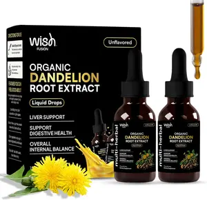 Organic Dandelion Root Extract Drops 700mg – Alcohol-Free Liquid Supplement for Liver & Digestive Support – 2-Pack 30ml Herbal Drops for Women & Men