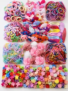 870-Piece Girls Fashion Hair Accessories Set, Hair Accessories Kit, Bows, Flower & Star Clips, Hair Ties & Barrettes, Cute Princess Styles, Daily Wear & Gifts