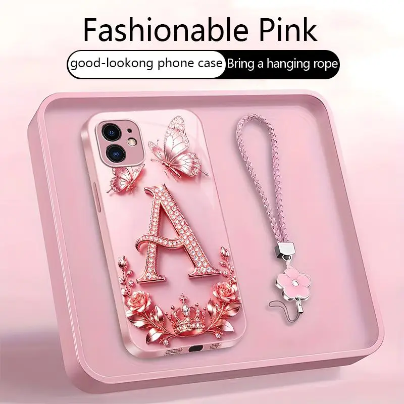 Suitable for [iPhone 11 ] High-end, stylish letter-patterned phone case, 2D printed pattern, not 3D,full-coverage protection, free lanyard included,Purchase now and enjoy free shipping immediately！YM99