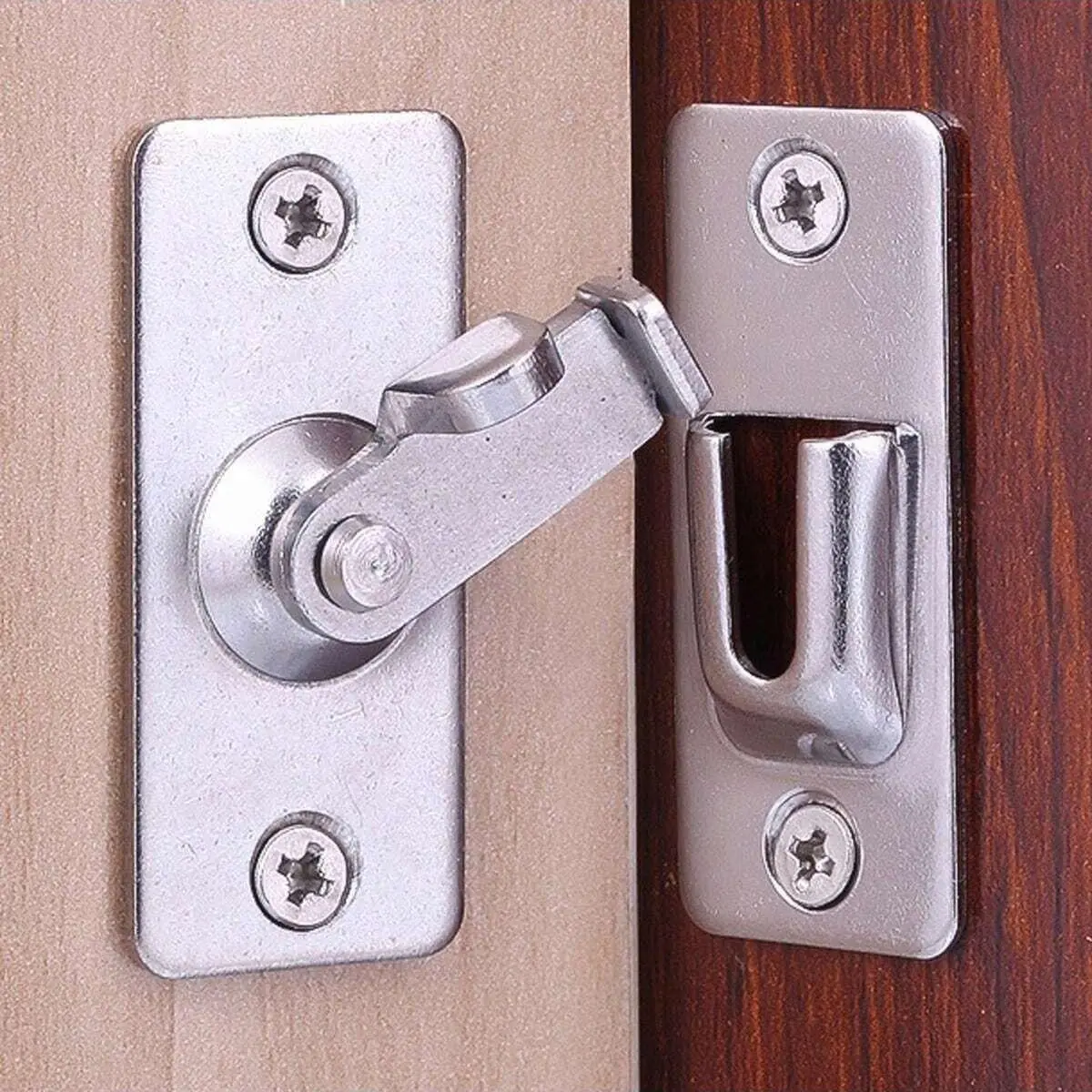 Stainless Steel Door Lock, 90 Degree Door Lock, Door Security Lock, Door Lock Latches, Door Hardware, Stainless Steel Locks for Home, Office, Hotel, Apartment