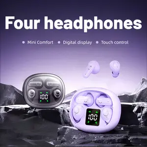 Wireless Bluetooth headphones, miniature invisible earbuds, sleep and workout headphone set, 2 pairs, compact and short stem design, suitable for work, exercise, sleeping, Christmas gift