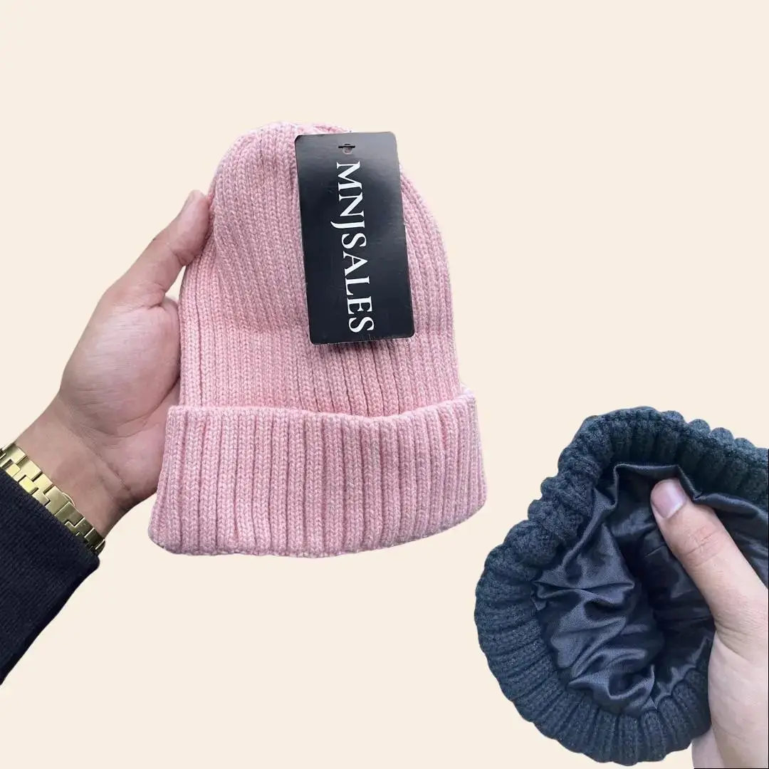 MNJSales Satin Silk Lined Beanie for Hair Growth, Reduced Friction, and Moisture...