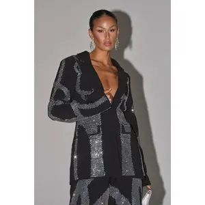 GEMINI RHINESTONE BLAZER