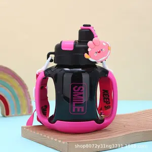 Double Ear Mug Dual Drinking Cup, Large Capacity Straw Water Bottle, Travel Water Bottle, Women's Fitness Sports Cup, Summer Season, Big Belly Cup