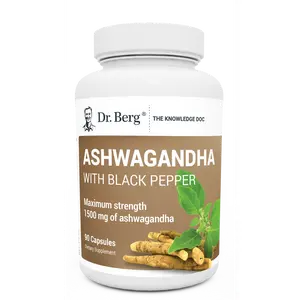 Ashwagandha with BioPerine (Black Pepper)  - 90 Vegetable Capsules Healthcare Supplement Vitamin