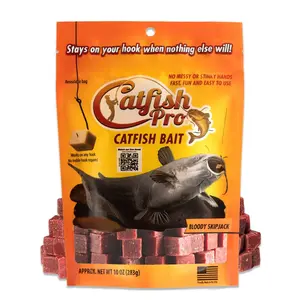 Catfish Pro Bloody Skipjack Catfish Bait - 10 oz. Fishing Equipment, Fish-Attracting, Stays on Hook, No Mess or Sticky Hands, Easy to Use