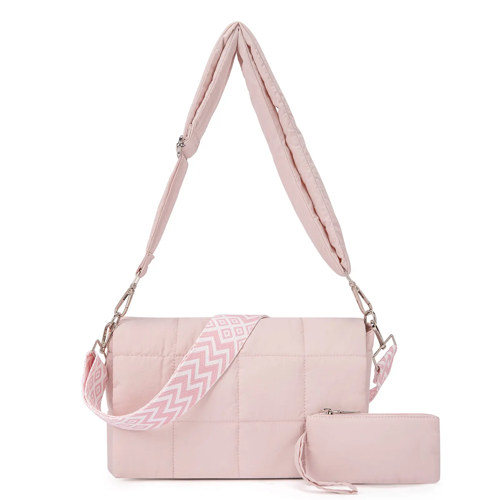 CLUCI TikTokShopSummerSale New Collection Puffer Shoulder Bag Crossbody Purse for Women Large Lightweight Cotton Padded Hobo Tote Bag Shopping Bag Gift - Luxury