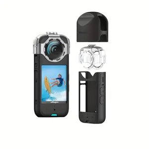 Aston Digital1pc Insta360 x3 action camera black protective case set (includes a case and a protective cover) provides excellent protection for your camera, ma it perfect for outdoor activities like cycling and skiing. Action camera protection set |   Ins